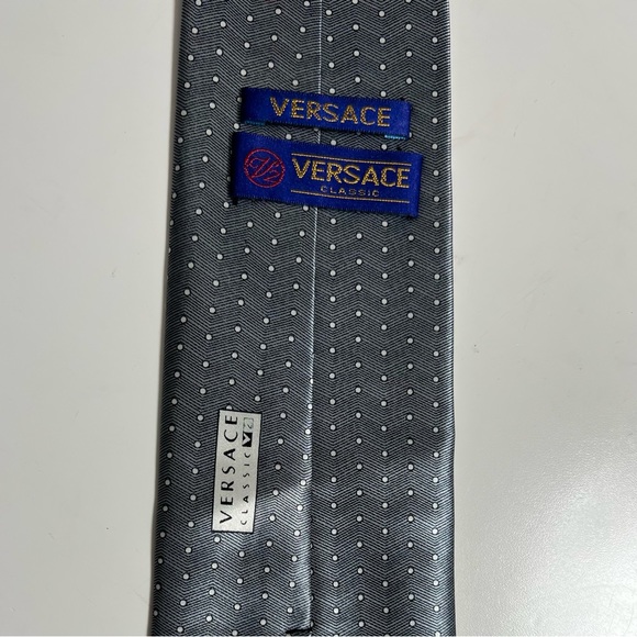 Gianni Versace Silk Tie Blue Medusa Rare Vintage AUTH - Etsy Versace Men’s Tie